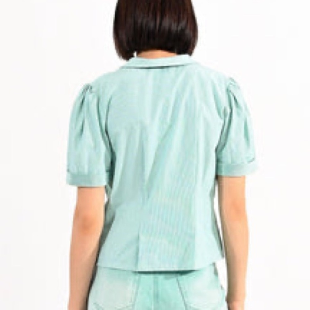 Lili Sidonio NWOT Mint Button Down Shirt for Women - Picture 4 of 10
